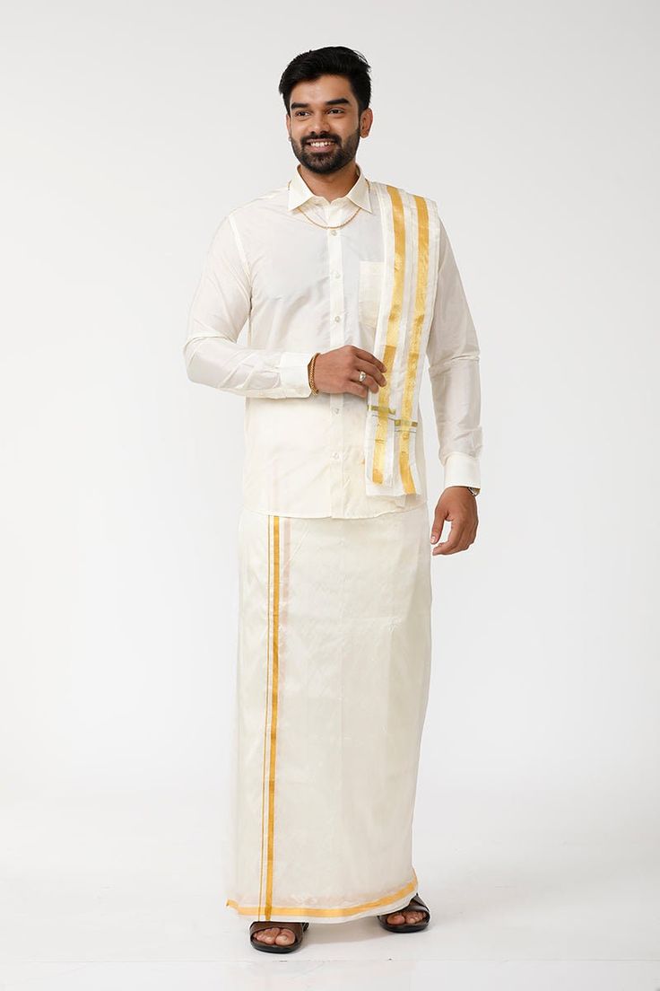 Silk shirt & Dhoti Combo
