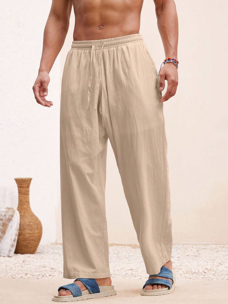 Beige Lenin pant